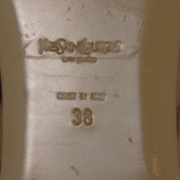 YSL YVES SAINT LAURENT FLOWER 05 PYTHON SANDALS 38 - Picture 7 of 8